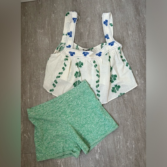 🚨NWOT - Zara Marled Knit Pullon Fitted Shorts - size L - Picture 3 of 3